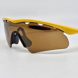 Oakley Custom M Frame Yellow Frame Vented Golf Gold Iridium Hybris S Sunglasses
